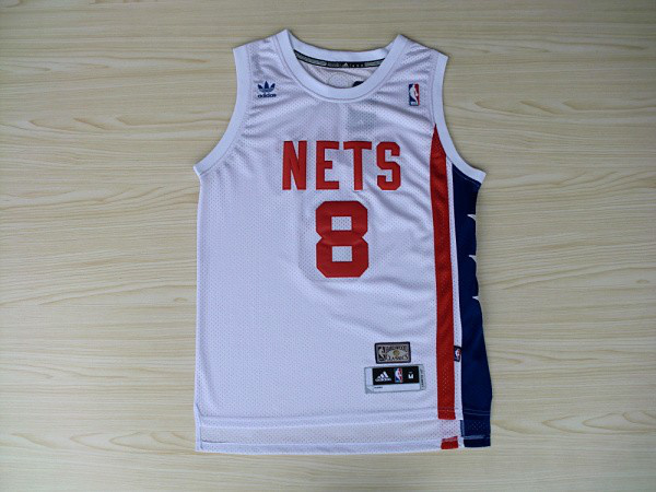  NBA Brooklyn Nets 8 Deron Williams Soul ABA Hardwood Classic Swingman White Jersey